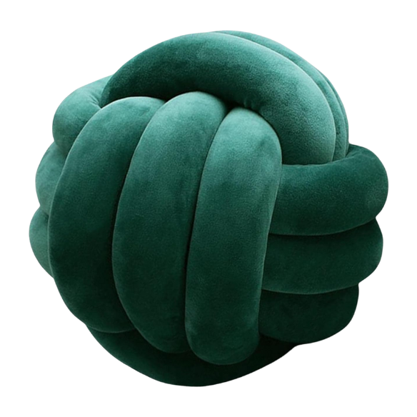 Green Geometric Decorative Pillow – Soft Modern Cushion in Rich Natural Tone for Sofa, Bed, or Chair – 100% Polyester, Available in 22 cm and 28 cm