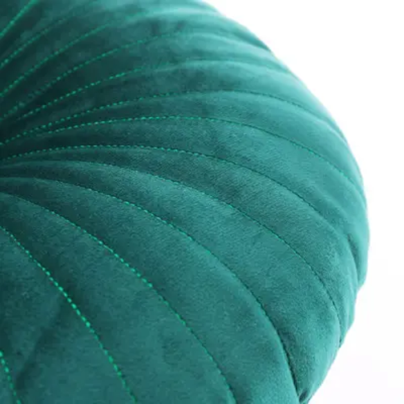 Green Velvet Round Throw Pillow – Plush, Elegant, Decorative Cushion for Sofa or Bed