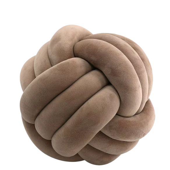 Khaki Geometric Decorative Pillow – Soft Modern Cushion in Earthy Neutral Tone for Sofa, Bed, or Chair – 100% Polyester, Available in 22 cm and 28 cm