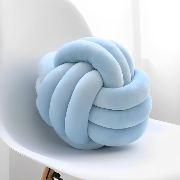 Light Blue Geometric Decorative Pillow – Soft Modern Cushion in Calm Pastel Tone for Sofa, Bed, or Chair – 100% Polyester, Available in 22 cm and 28 cm