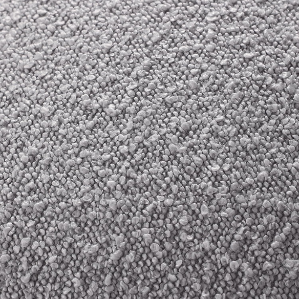 Light grey boucle throw pillow cover with soft loop texture, 18x18 inches – modern cozy accent for sofa, bed, or armchair
