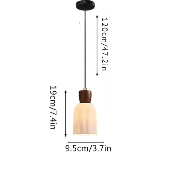 Modern adjustable black pendant light with white ceramic shade, ideal for dining room and kitchen island.