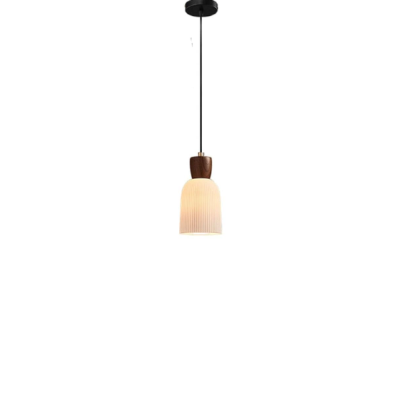 Modern adjustable black pendant light with white ceramic shade, ideal for dining room and kitchen island.