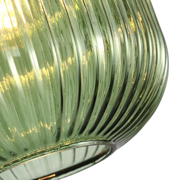 Modern green glass pendant light with black finishes, ideal for kitchen island, dining room, and living spaces. Stylish ceiling fixture with adjustable cord, energy-efficient LED compatible, and UL listed.