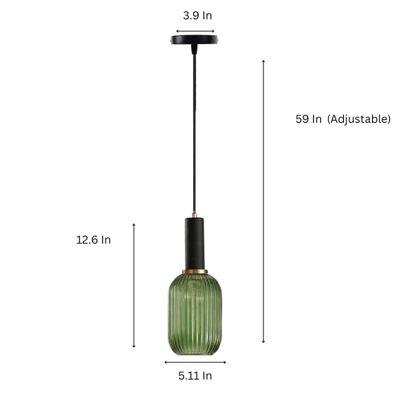 Modern green glass pendant light with frosted smoke green shade and brass finish for contemporary decor.