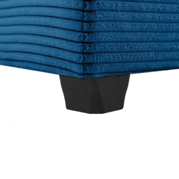 Navy Blue Corduroy Loveseat Sofa – Modern 2-Seater Upholstered Couch with Soft Foam Cushions, Removable Covers, and Sturdy Wood-Metal Frame for Living Room or Small Spaces