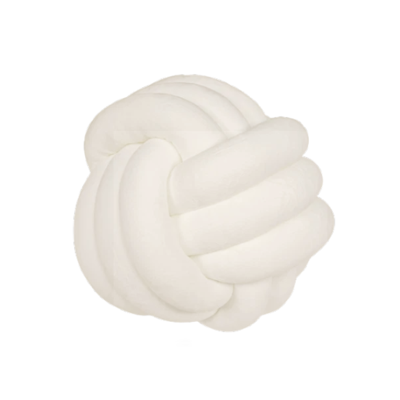 Cream white geometric decorative pillow cover in plush polyester, available in 22 cm and 28 cm sizes. Modern cushion cover for sofa, bed, or holiday decor.