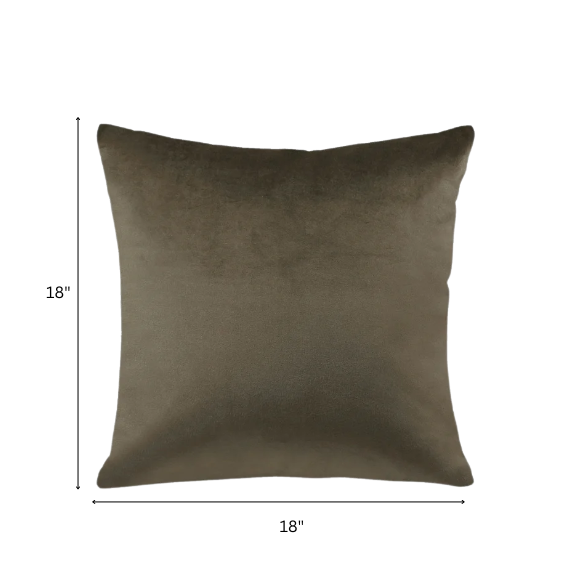 Set of 2 luxury dark brown pillow covers with zipper closure for modern home decor, perfect for living rooms, bedrooms, and sofas.