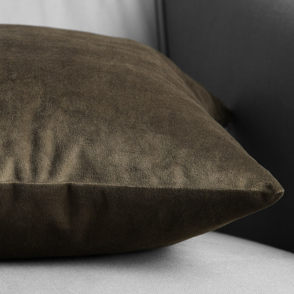 Set of 2 luxury dark brown pillow covers with zipper closure for modern home decor, perfect for living rooms, bedrooms, and sofas.