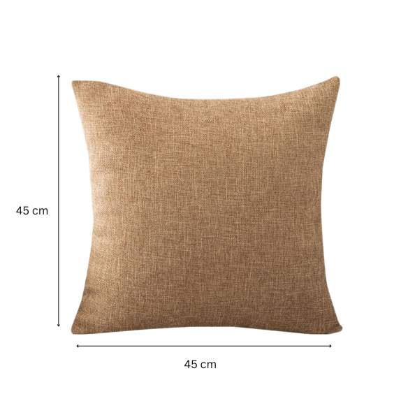 Hemp Cotton Linen Throw Pillow Cover – Square Decorative Cushion Case with Hidden Zipper for Sofa, Bed, or Living Room (Available in 4 Sizes)