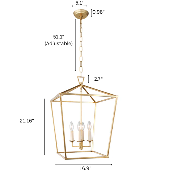 H25 x W17 large iron cage chandelier in aged gold or matte black, featuring a medieval-inspired candle-style design for dining rooms, foyers, or entryways