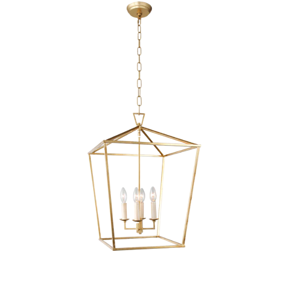 H25 x W17 large iron cage chandelier in aged gold or matte black, featuring a medieval-inspired candle-style design for dining rooms, foyers, or entryways
