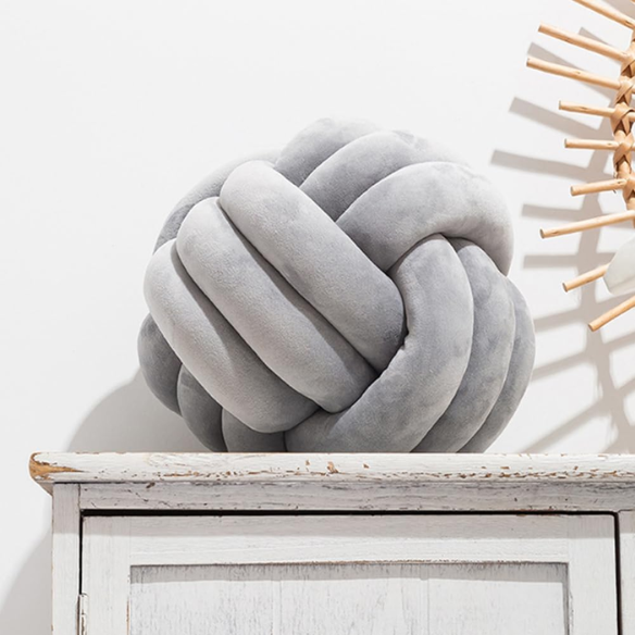 Light Grey Geometric Decorative Throw Pillow – Soft Modern Cushion for Sofa, Bed, or Home Decor (22 cm & 28 cm Sizes)