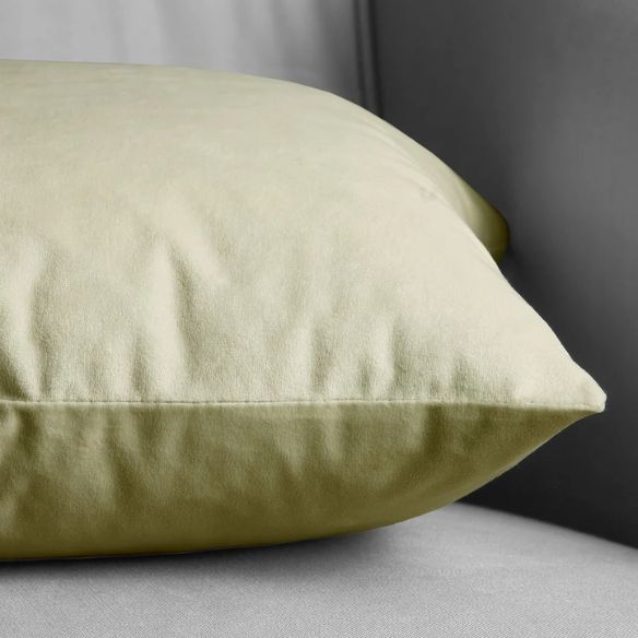 Set of 2 luxury muted yellow pillow covers with zipper closure for modern home decor, perfect for living rooms, bedrooms, and sofas.