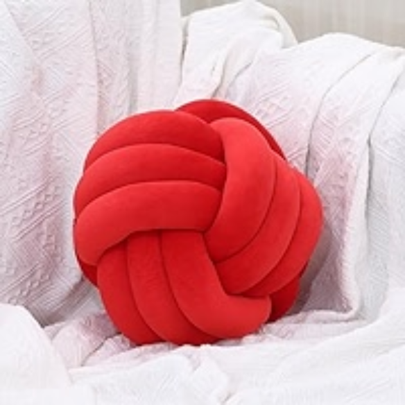 Red Geometric Decorative Throw Pillow – Bold Modern Cushion for Sofa, Bed, or Home Decor (22 cm & 28 cm Sizes)
