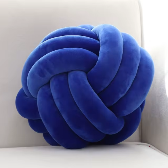 Royal Blue Geometric Decorative Throw Pillow – Modern Plush Cushion for Sofa, Bed, or Home Decor (22 cm & 28 cm)