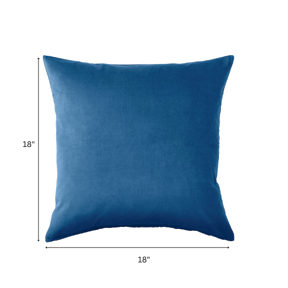 Set of 2 luxury royal blue pillow covers with zipper closure for modern home decor, perfect for living rooms, bedrooms, and sofas.