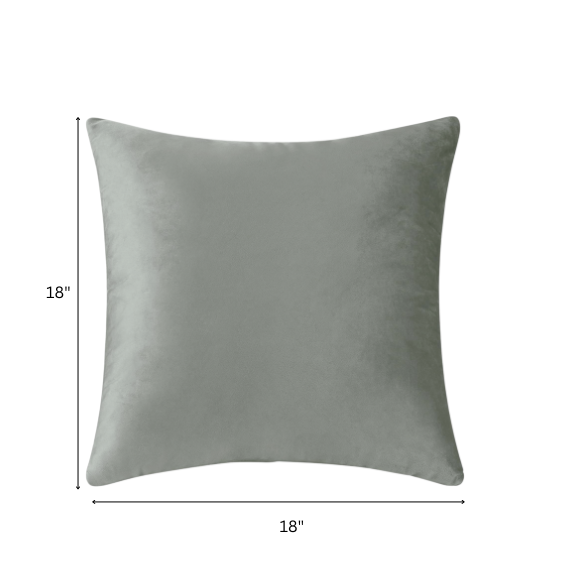 Set of 2 slate grey pillow covers with zipper closure, perfect for modern home decor in living rooms, bedrooms, and more.