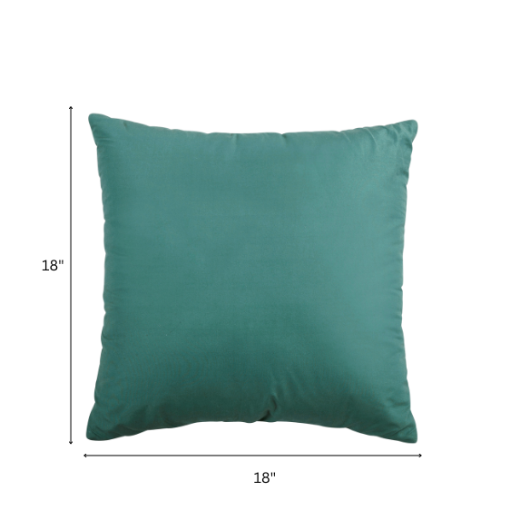 Set of 2 luxury teal pillow covers with zipper closure for modern home decor, perfect for living rooms, bedrooms, and sofas.