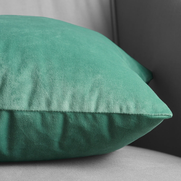 Set of 2 luxury teal pillow covers with zipper closure for modern home decor, perfect for living rooms, bedrooms, and sofas.