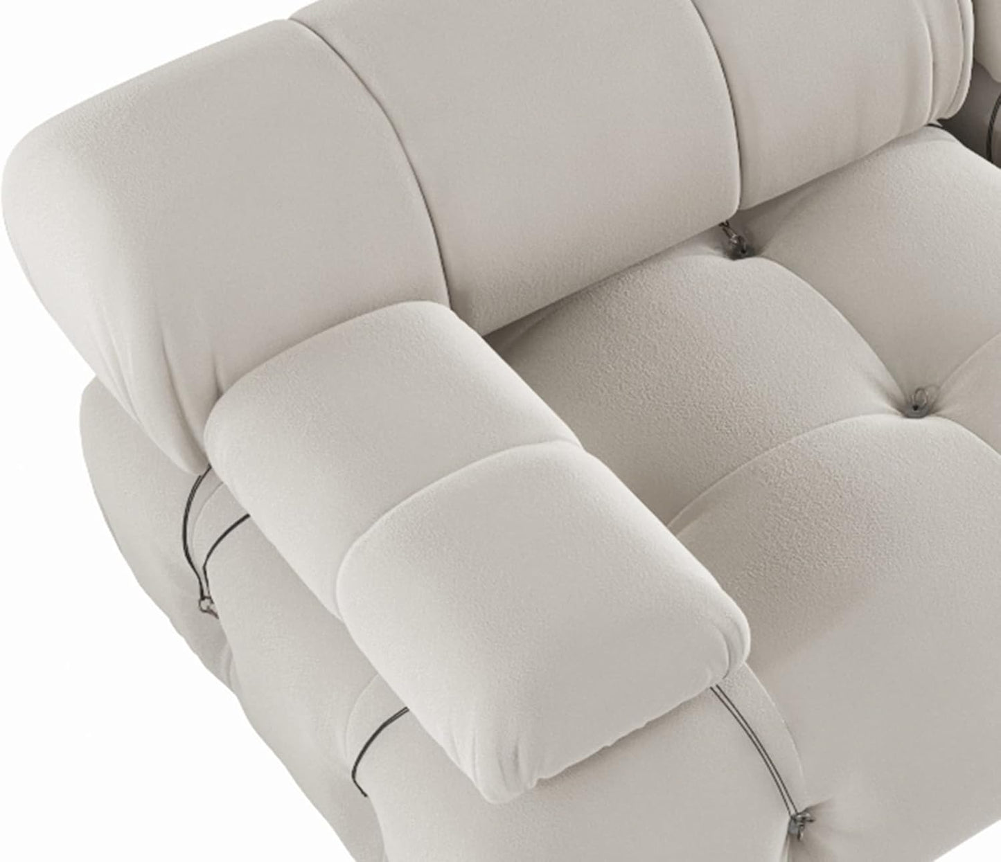Modern velvet sectional sofa with plush upholstery, button tufting, and durable wood frame. Versatile design with individual seat cushions for ultimate comfort, supporting up to 330 lbs per seat. Perfect for living rooms, offering easy assembly and a sleek, contemporary style.