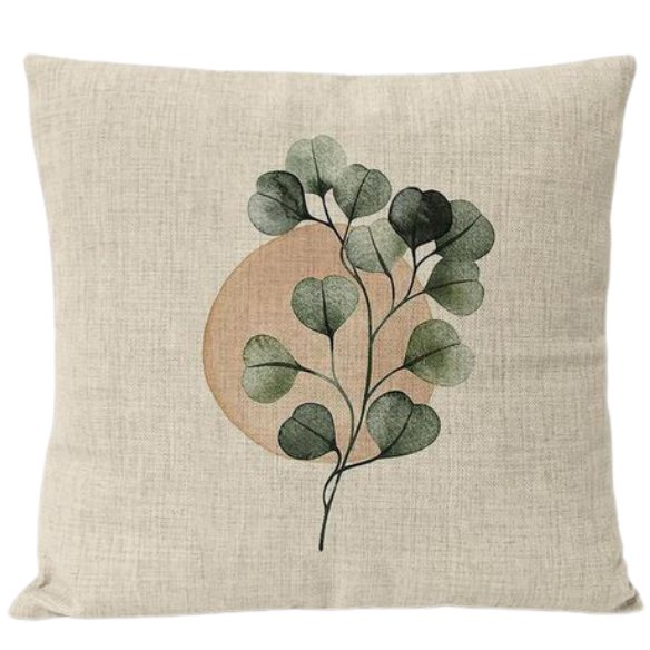 Boho Linen Throw Pillow Covers with Modern Abstract Design in Neutral Multi-Colored Shades – Decorative Square Pillow Covers for Home, Office, and Bedroom.