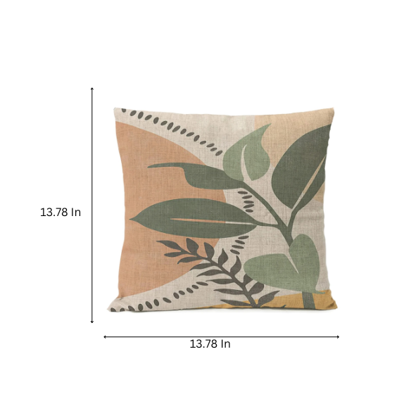 Nordic Boho Geometric Pillow Cover | Monstera Leaf & Rainbow Sun Throw Pillow Case | Artful Decorative Sofa Cushion for Stylish Home Decor