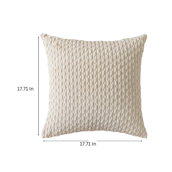 Tan Striped Corduroy Throw Pillow Cover – Modern Boho Style, Zipper Closure, Soft Polyester, Machine Washable