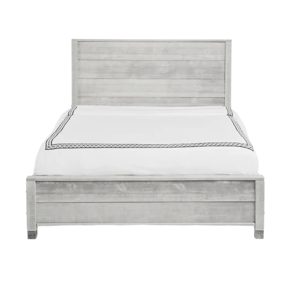 Premium Solid Wood Panel Bed – Durable Full/Double Size with Classic, Timeless Design