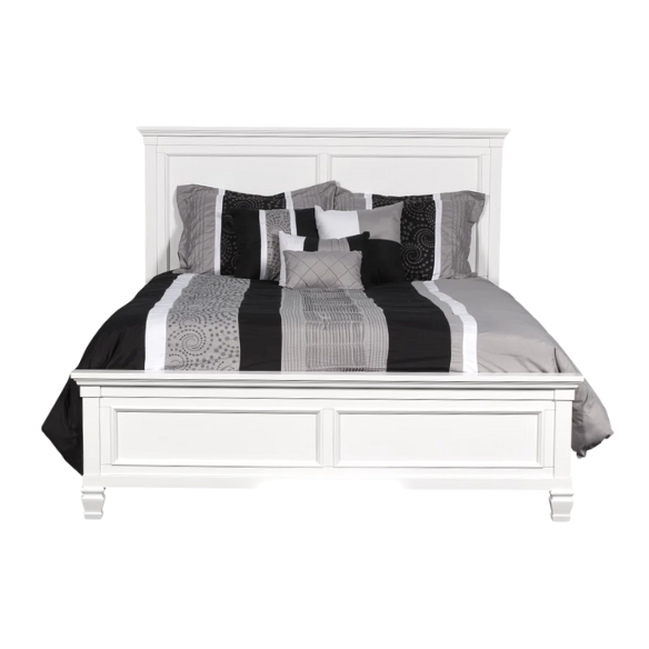 Classic King Size Solid Wood Platform Bed with Timeless Design and Sturdy Construction