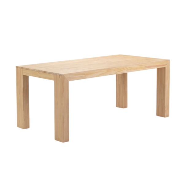 Rectangular Modern Dining Table – 72” Solid Pine Wood Dining Table for 6, Stylish & Versatile for Dining, Office, or Game Room, Durable & Easy to Assemble