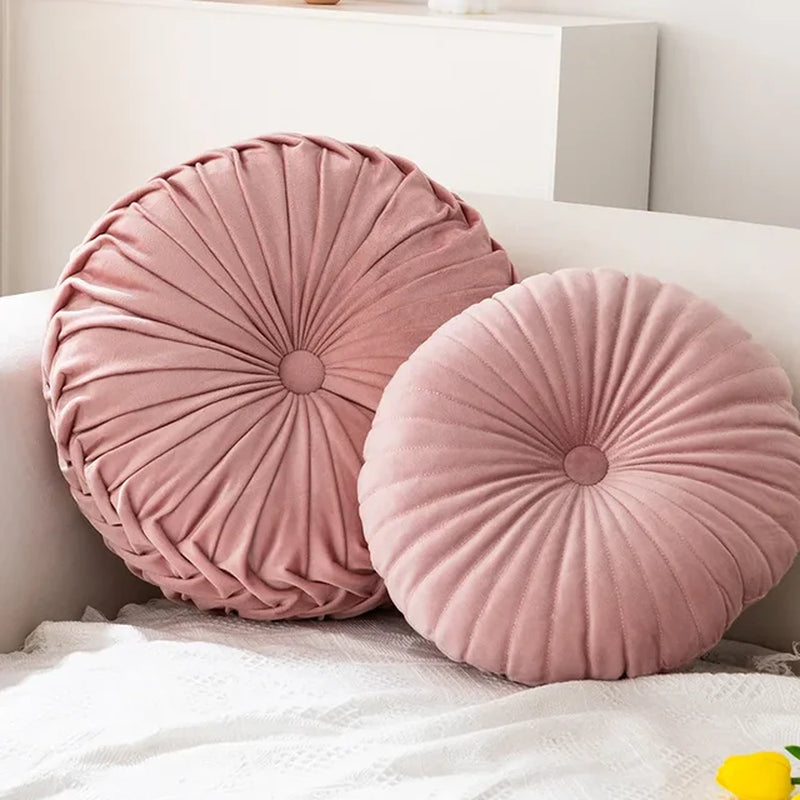 Pumpkin Pillow round Pillow Pink Cushion Waist Pillow Living Room Sofa B&B Decorative Wheel Futon