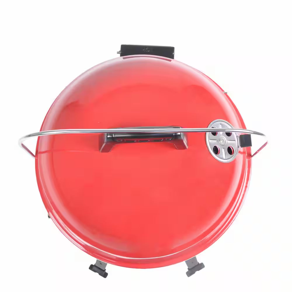 14 In. Portable Charcoal Grill in Red