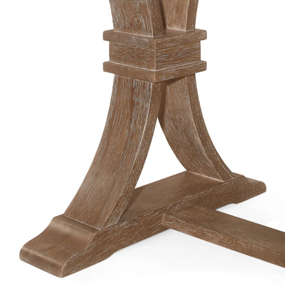 Rustic Wood Expandable Dining Table with X-Frame Base – Rubberwood Top, Extension Leaf, and Natural Rustic Design