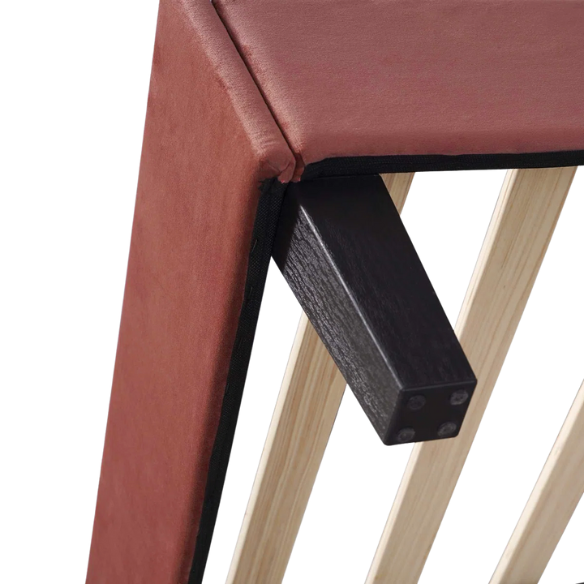 Upholstered Platform Bed with Flower Pattern Velvet Headboard – Full/Double Size, Elegant Design for Modern Bedrooms