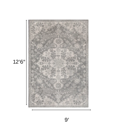 Timeless Traditional Woven Area Rug – Machine-Woven Polypropylene, Medium Pile, Durable and Easy to Clean