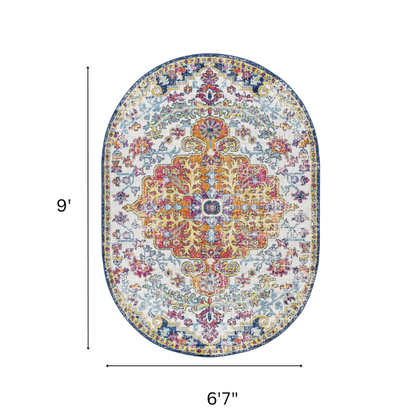 Timeless Traditional Woven Area Rug – Machine-Woven Polypropylene, Medium Pile, Durable and Easy to Clean