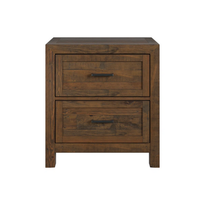 Weathered Oak Queen Bed with Solid Wood Standard Bedroom Set – Timeless, Durable, and Stylish