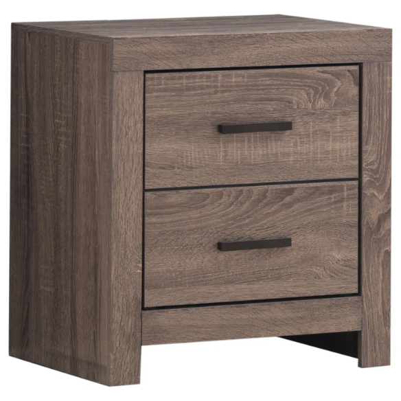 Rustic Charm 4-Piece Platform Queen Bedroom Set – Includes Bed, Nightstand, Dresser, and Mirror with Spacious Storage and Dark Bronze Pull Handles