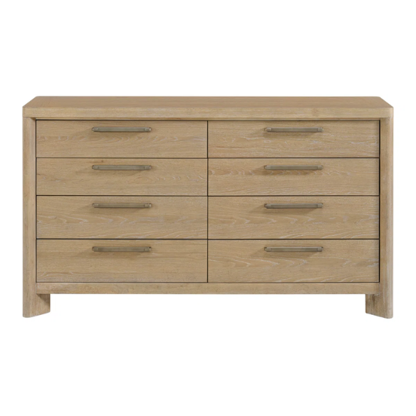 Sand Dune Queen Bedroom Set – Coastal-Inspired Panel Bed, Dresser, 2 Nightstands, and Chest with Rustic Charm