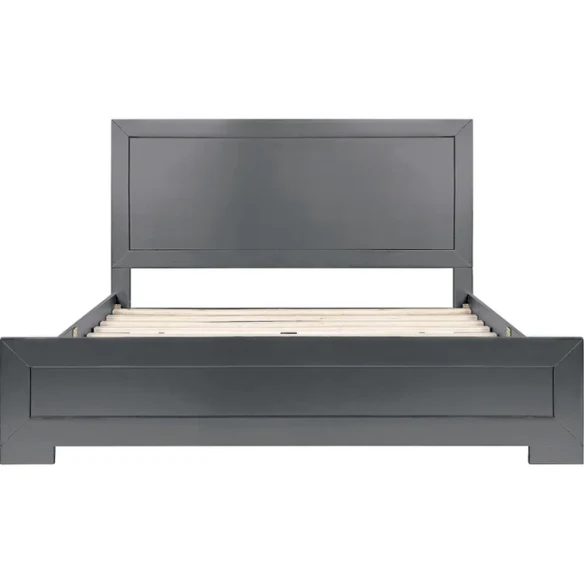 Modern Sophistication 2-Piece Queen Platform Bedroom Set with Sleek Headboard and Footboard in Solid Wood