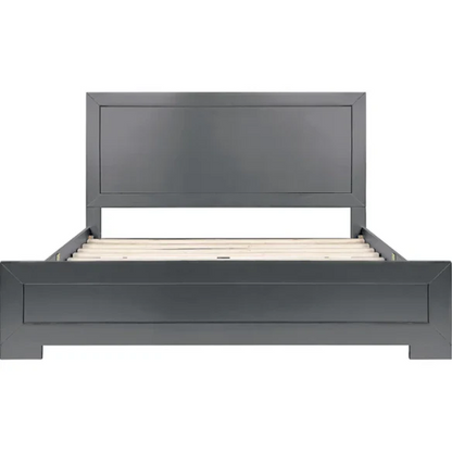 Modern Sophistication 2-Piece Queen Platform Bedroom Set with Sleek Headboard and Footboard in Solid Wood