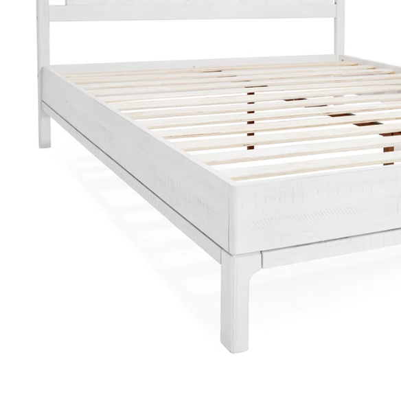 Solid Wood Platform King Size Bed with Headboard – Rustic Wood Frame with Steel Reinforcement for Ultimate Stability and Comfort