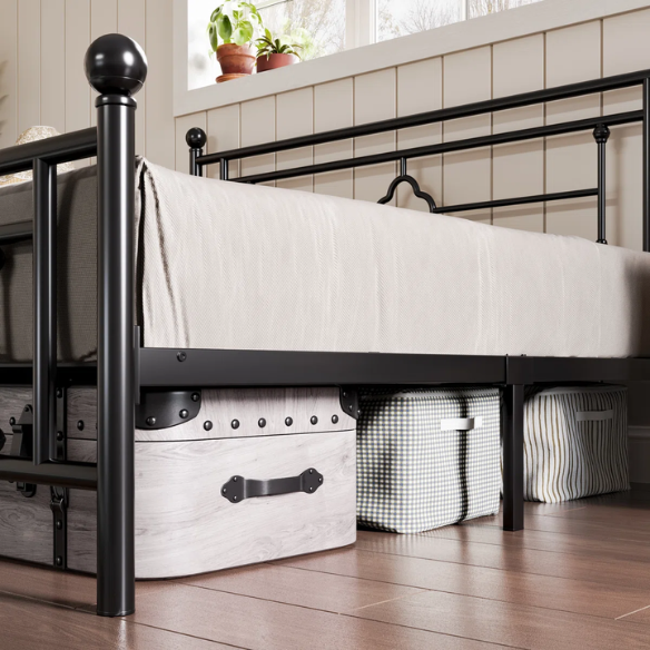 Durable Metal Platform Bed – Full Double Size with Sturdy Frame and Modern Design