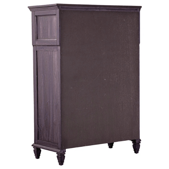 Old-World Charm Meets Glamour in 5-Piece Queen Bedroom Set – Rich Brown Finish with Crown Molding, Felt-Lined Drawers, and Built-In Outlets
