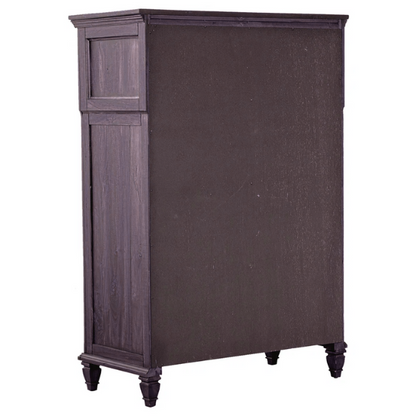 Old-World Charm Meets Glamour in 5-Piece Queen Bedroom Set – Rich Brown Finish with Crown Molding, Felt-Lined Drawers, and Built-In Outlets