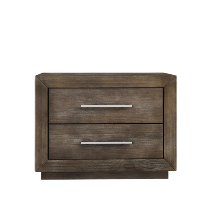 Rustic Solid Wood Platform 4-Piece Bedroom Set - Cozy Mountain Cabin-Inspired Design with Canopy Bed, 9-Drawer Dresser, Nightstand, and Optional 5-Drawer Chest – Natural Pine Wood Finish with Exquisite Grain Detail