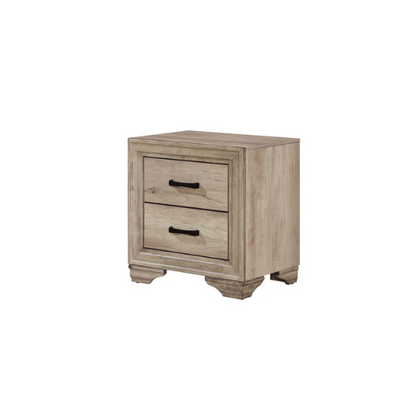 Elegant 4-Piece Rustic Wooden Queen Bedroom Set in Light Brown
