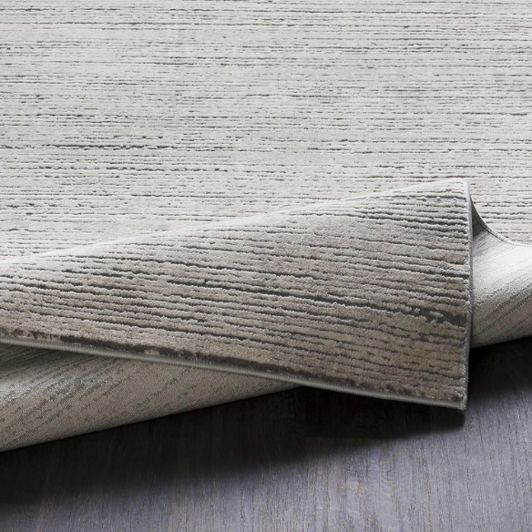 Modern Abstract Gray Area Rug – Stain-Resistant, High-Low Pile, Distressed Ivory Hues for a Relaxed, Stylish Touch