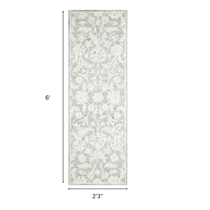 Tufted Wool Area Rug – Luxurious Floral Design